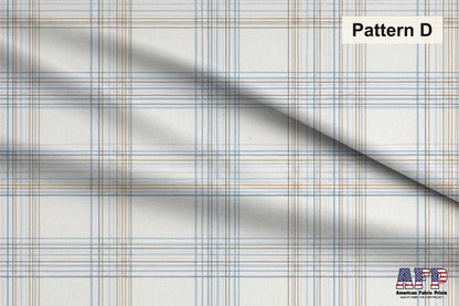 Blue and Beige Plaid Fabric Bundle Set - Shop now at American Fabric Prints