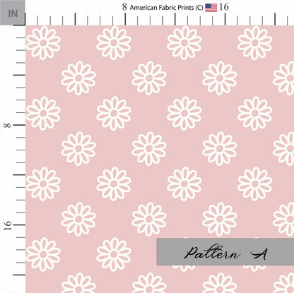 Coquette Pink Quilting Fabric | Pink Fabric Coordinates | Pink Nursery Fabric | Daisy Quilt | Cotton Baby Fabric | by American Fabric Prints