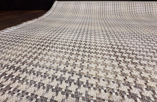 Kravet Design Houndstooth in Beige. Beautiful Woven Fabric. Shop now at American Fabric Prints.