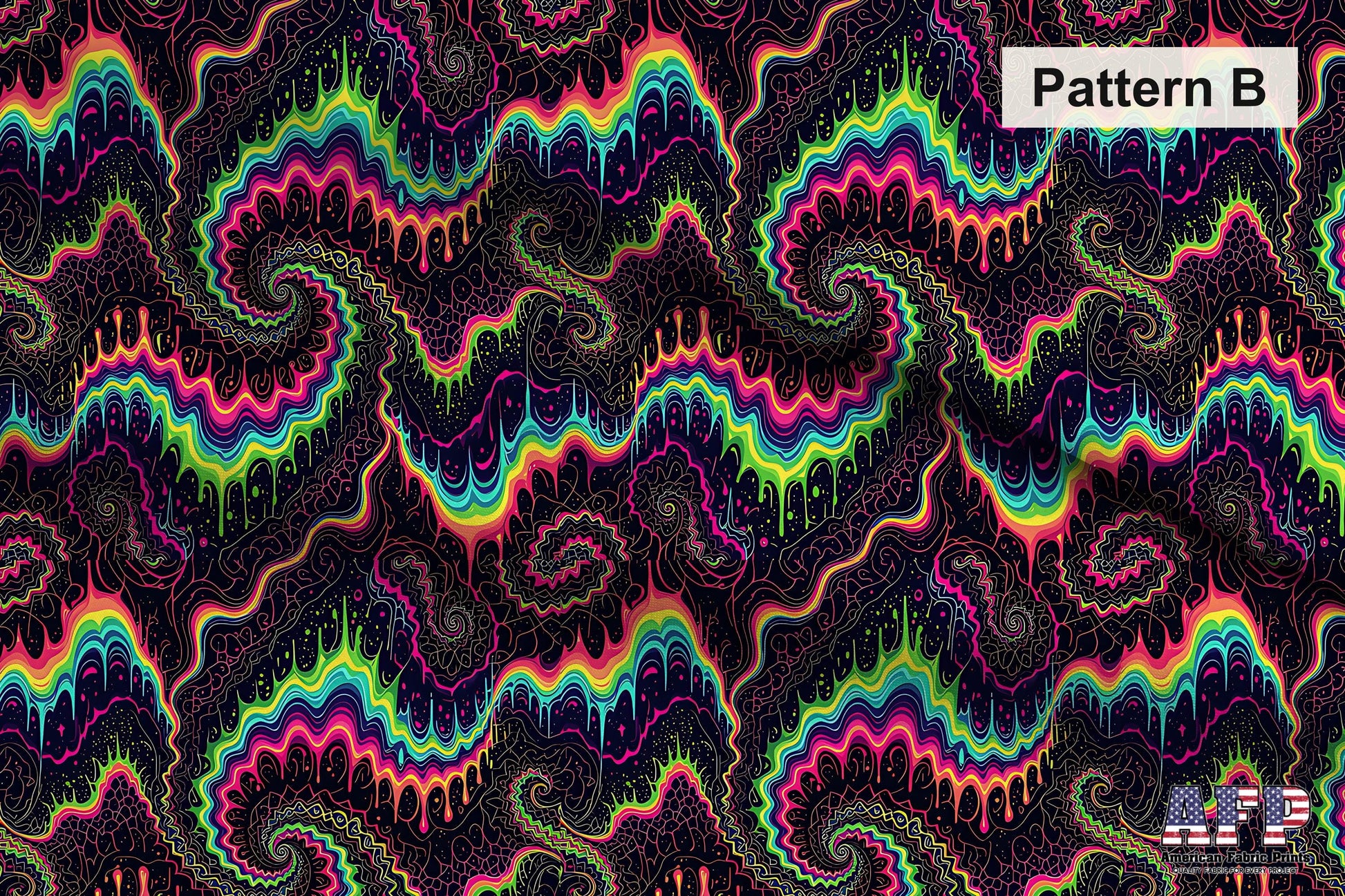 Trippy Neon Fabric Bundle Set - Shop now at American Fabric Prints