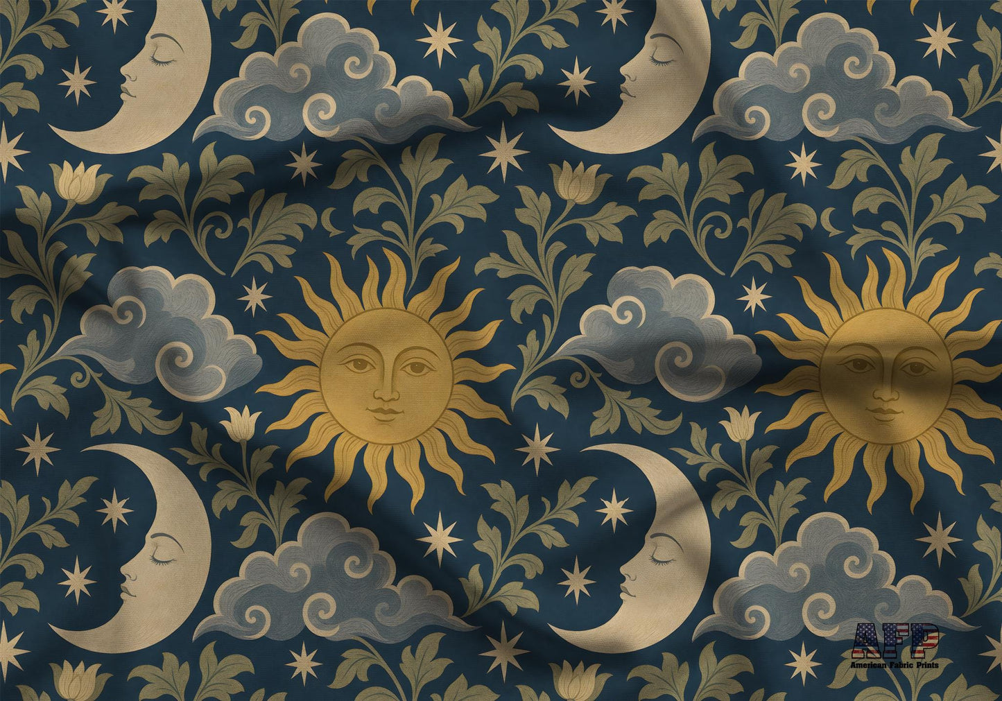 Celestial Scandinavian Fabric - Shop now at American Fabric Prints