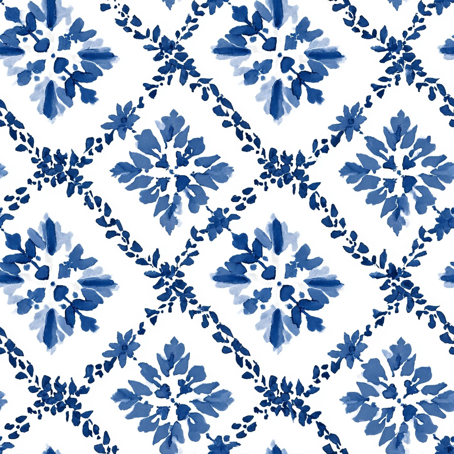 Blue Tiles Fabric - Shop now at American Fabric Prints