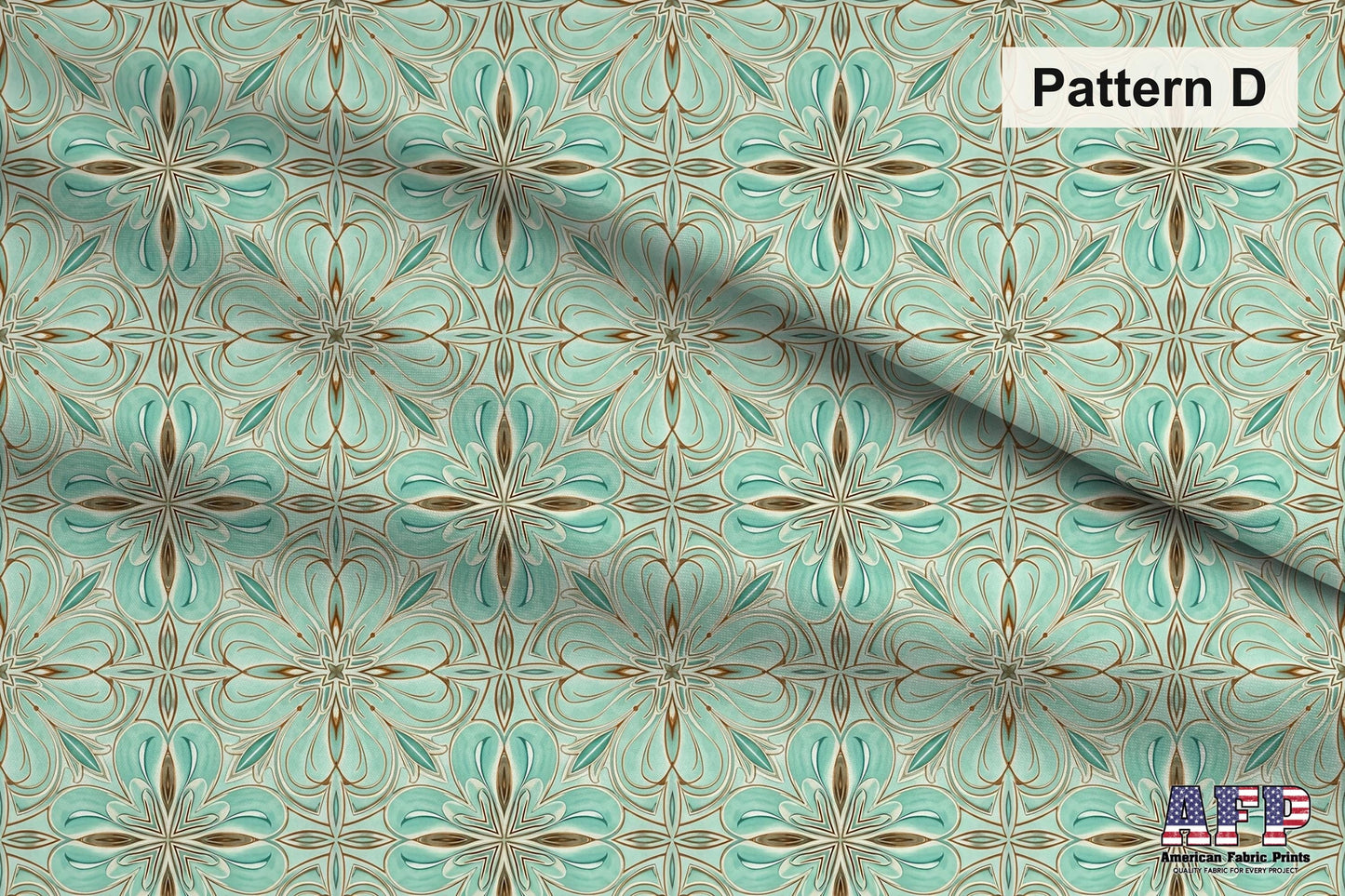 Arabesque Teals 4 Fabric Bundle Set - Shop now at American Fabric Prints