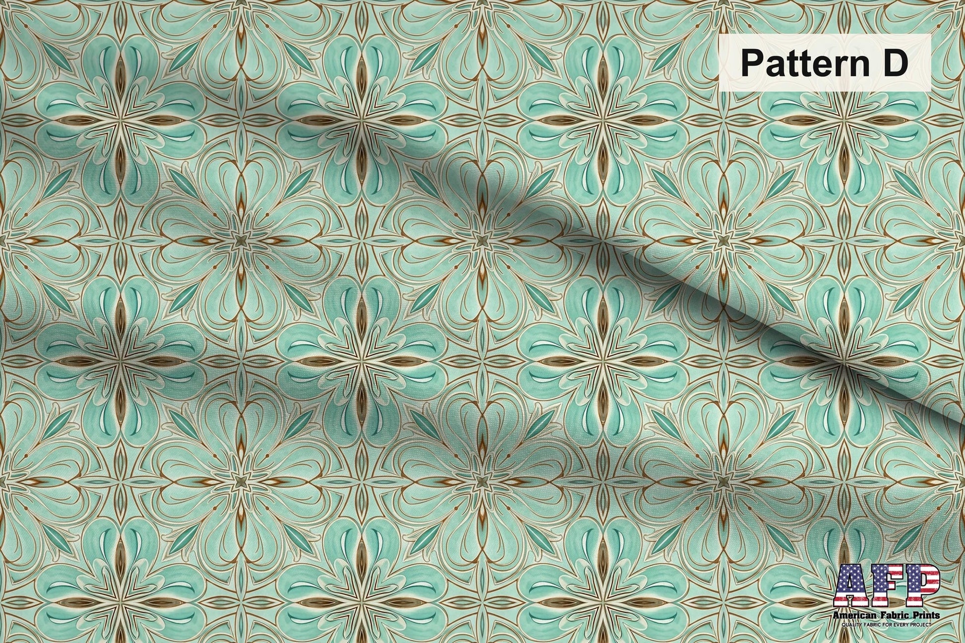 Arabesque Teals 4 Fabric Bundle Set - Shop now at American Fabric Prints