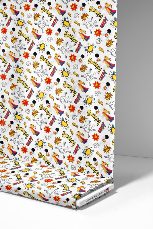 Super Dog Comics Fabric - Shop now at American Fabric Prints