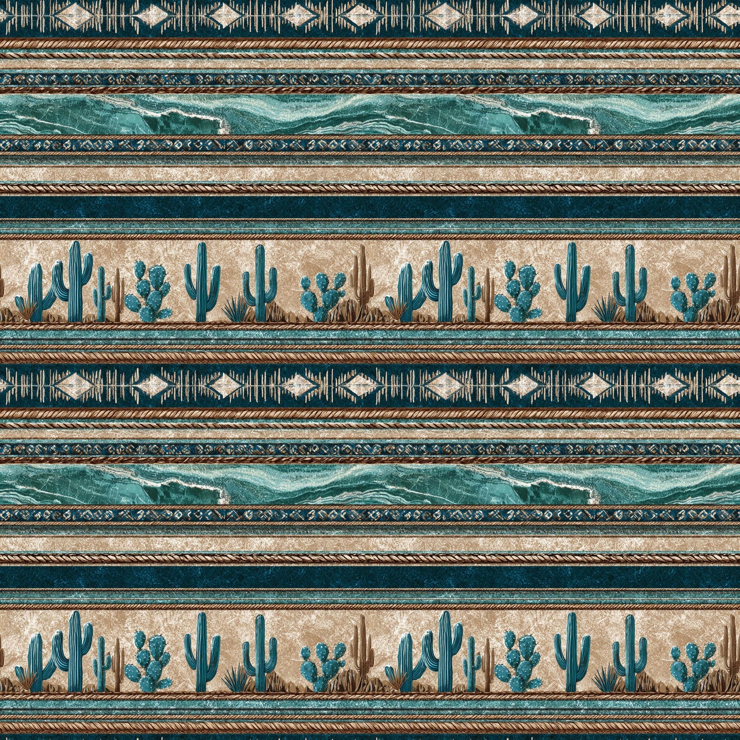 Aztec Southwest in Teal Fabric - Shop now at American Fabric Prints