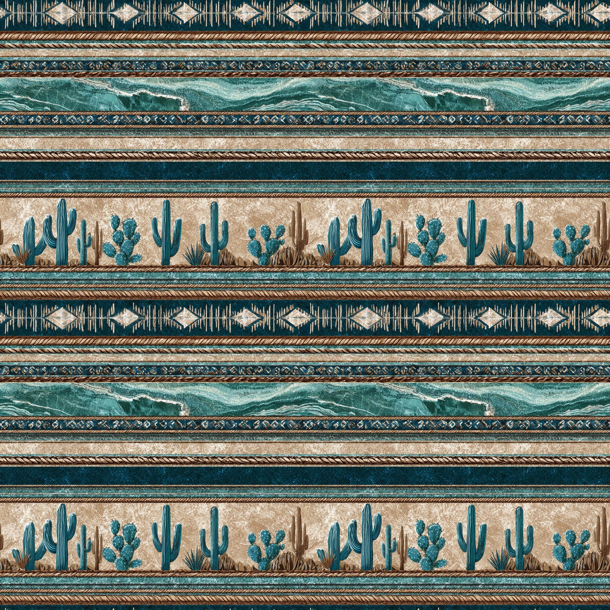 Aztec Southwest in Teal Fabric - Shop now at American Fabric Prints