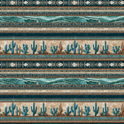 Aztec Southwest in Teal Fabric - Shop now at American Fabric Prints