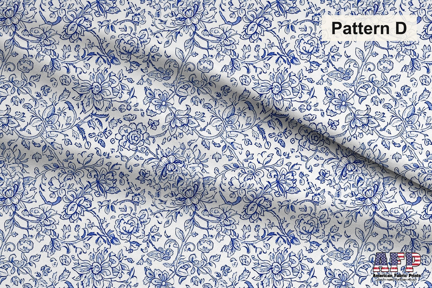 Blue Chinoiserie Toile De Jouy Fabric Bundle Set - Shop now at American Fabric Prints