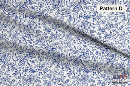 Blue Chinoiserie Toile De Jouy Fabric Bundle Set - Shop now at American Fabric Prints