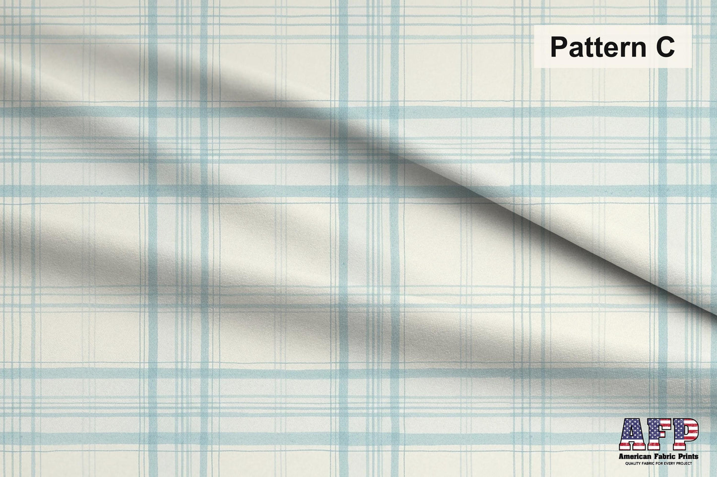 Blue and Beige Plaid 3 Fabric Bundle Set - Shop now at American Fabric Prints