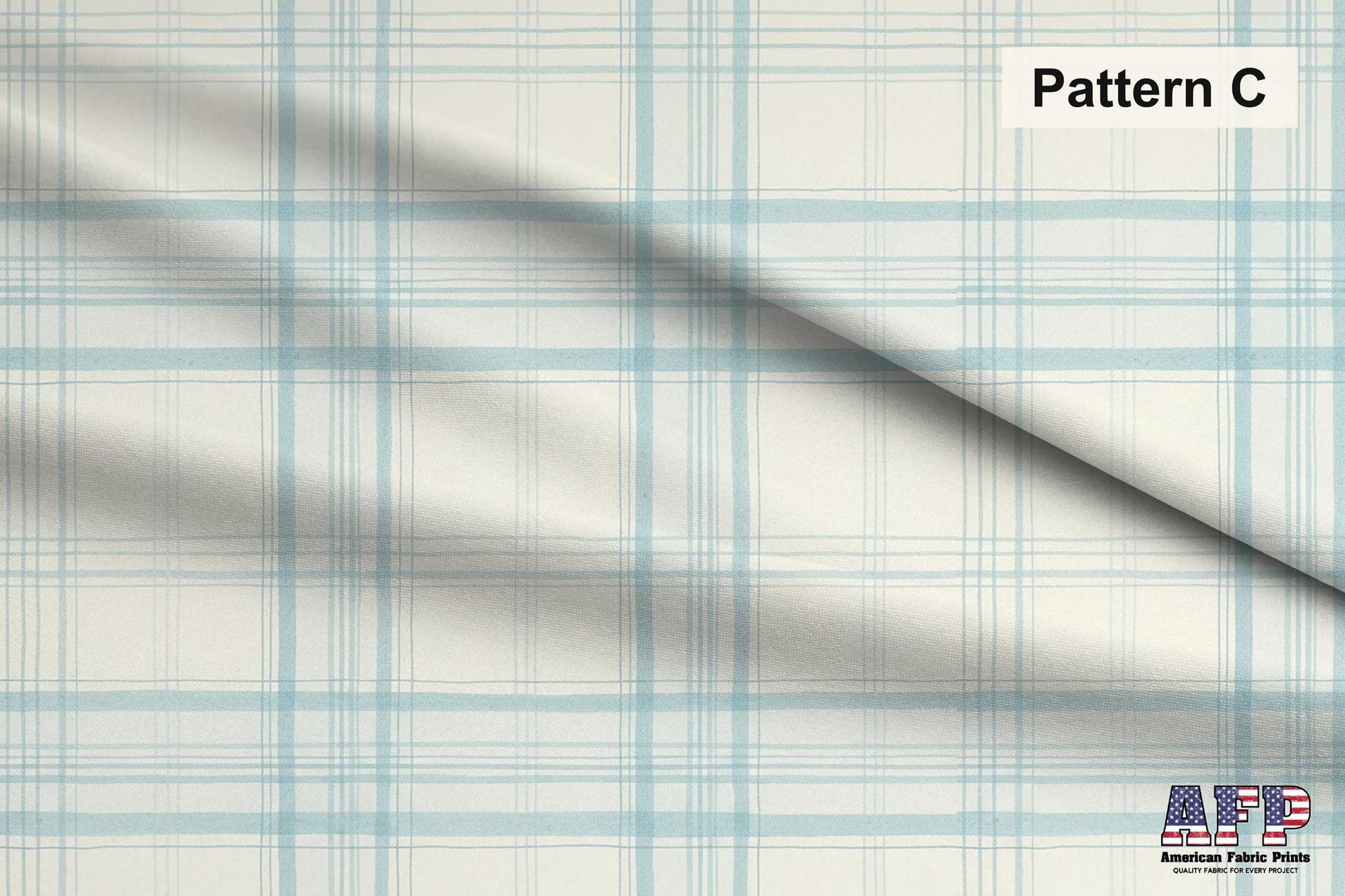 Blue and Beige Plaid 3 Fabric Bundle Set - Shop now at American Fabric Prints