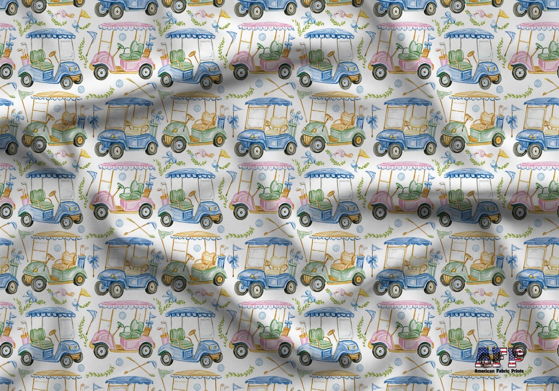 Preppy Golf Fabric - Shop now at American Fabric Prints