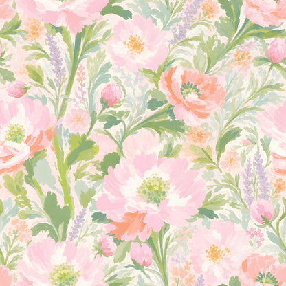 Pastel Floral Meadow Fabric - Shop now at American Fabric Prints