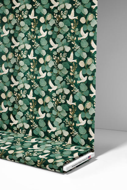 Eucalyptus Doves Fabric - Shop now at American Fabric Prints