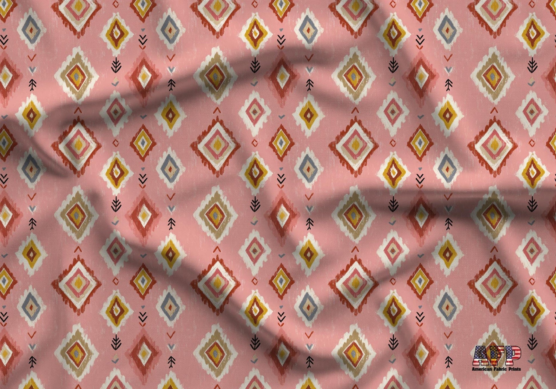 Pastel Pink Boho Fabric - Shop now at American Fabric Prints