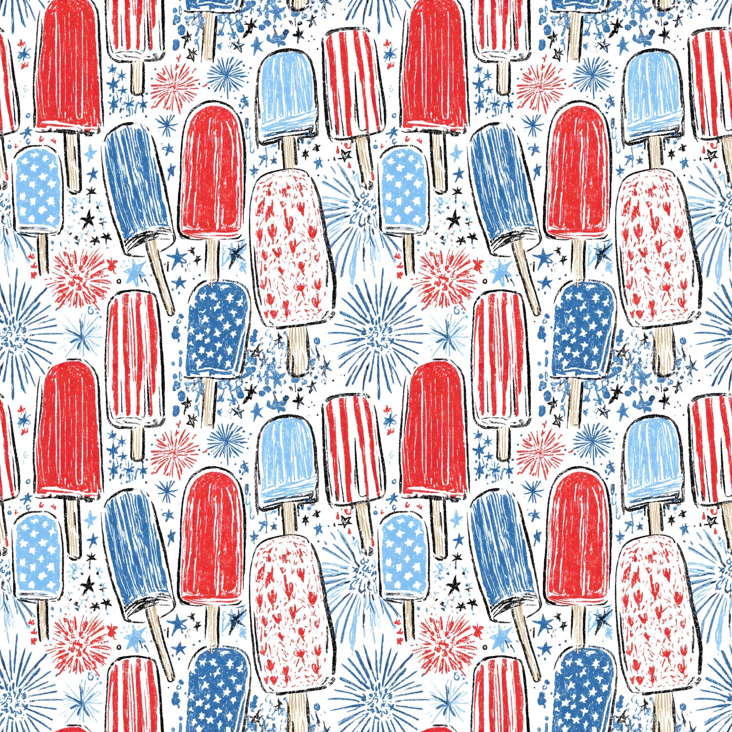 USA Popsicles Fabric - Shop now at American Fabric Prints