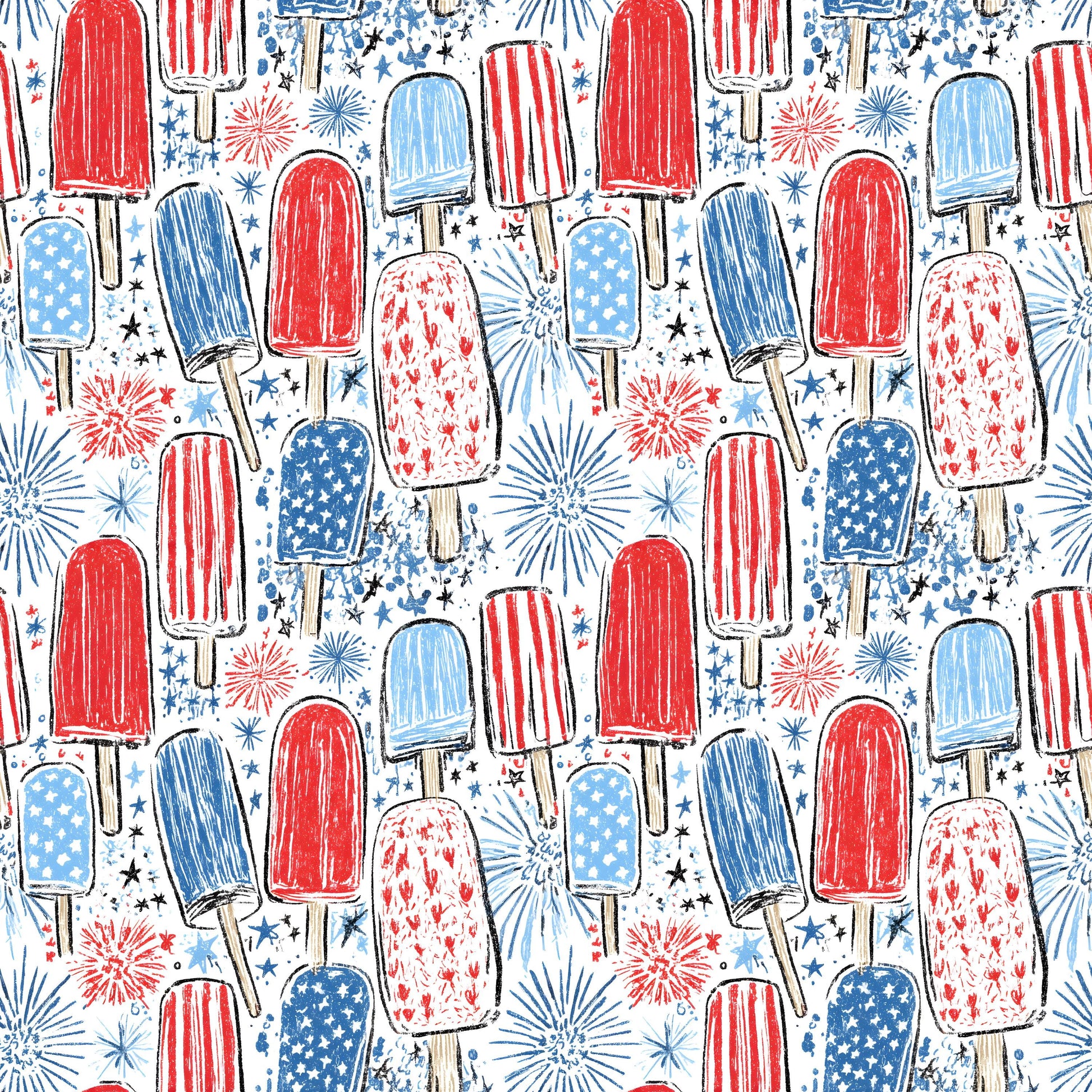 USA Popsicles Fabric - Shop now at American Fabric Prints