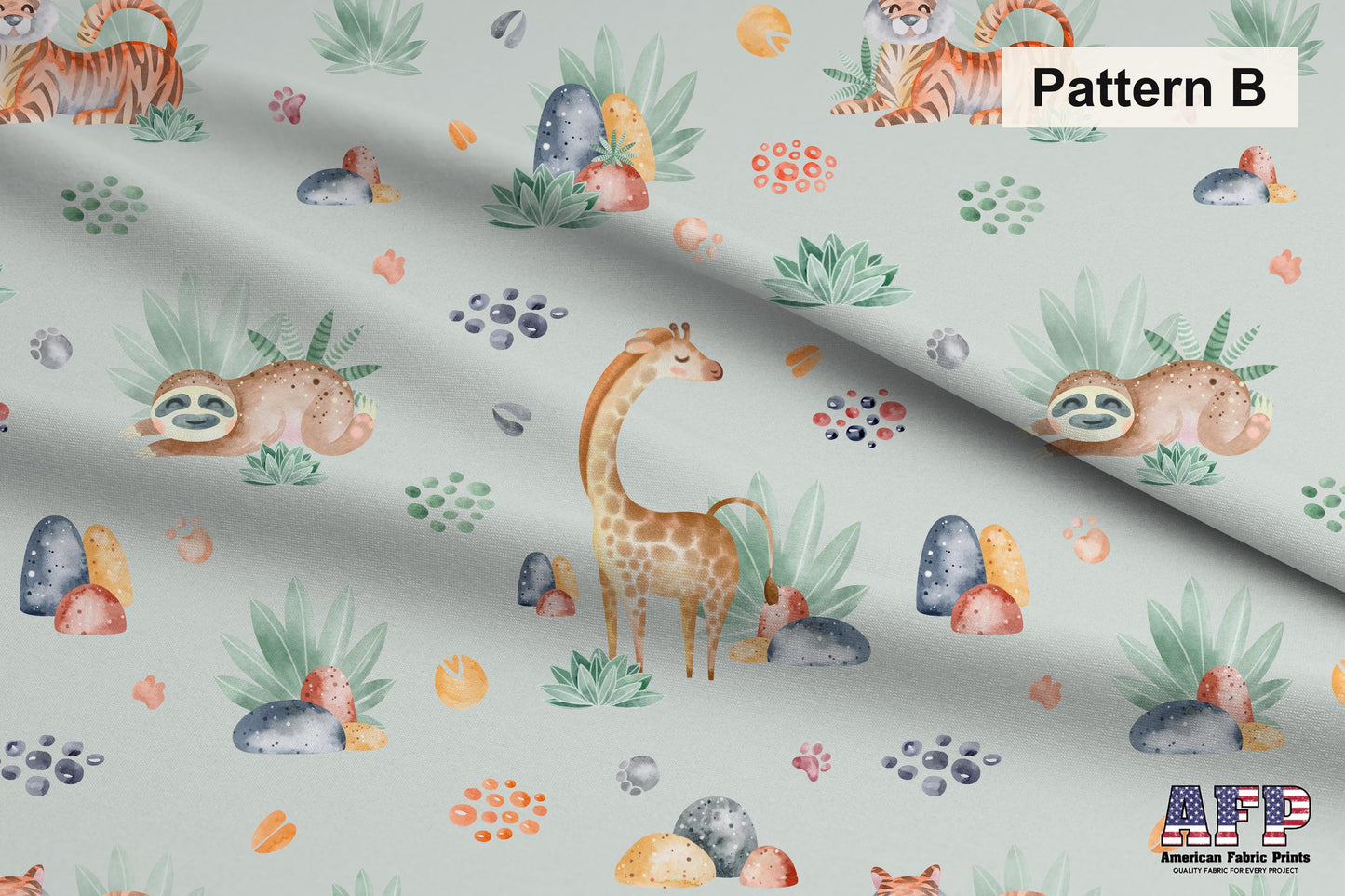 Safari Animals 2 Fabric Set. Shop now at American Fabric Prints.