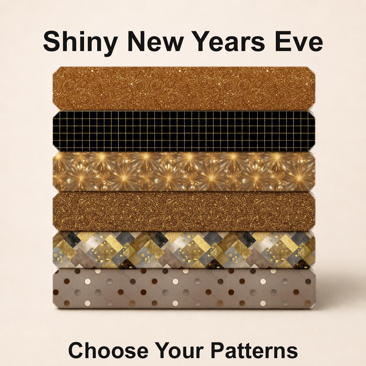 Shiny New Years Eve Fabric Bundle Set - Shop now at American Fabric Prints