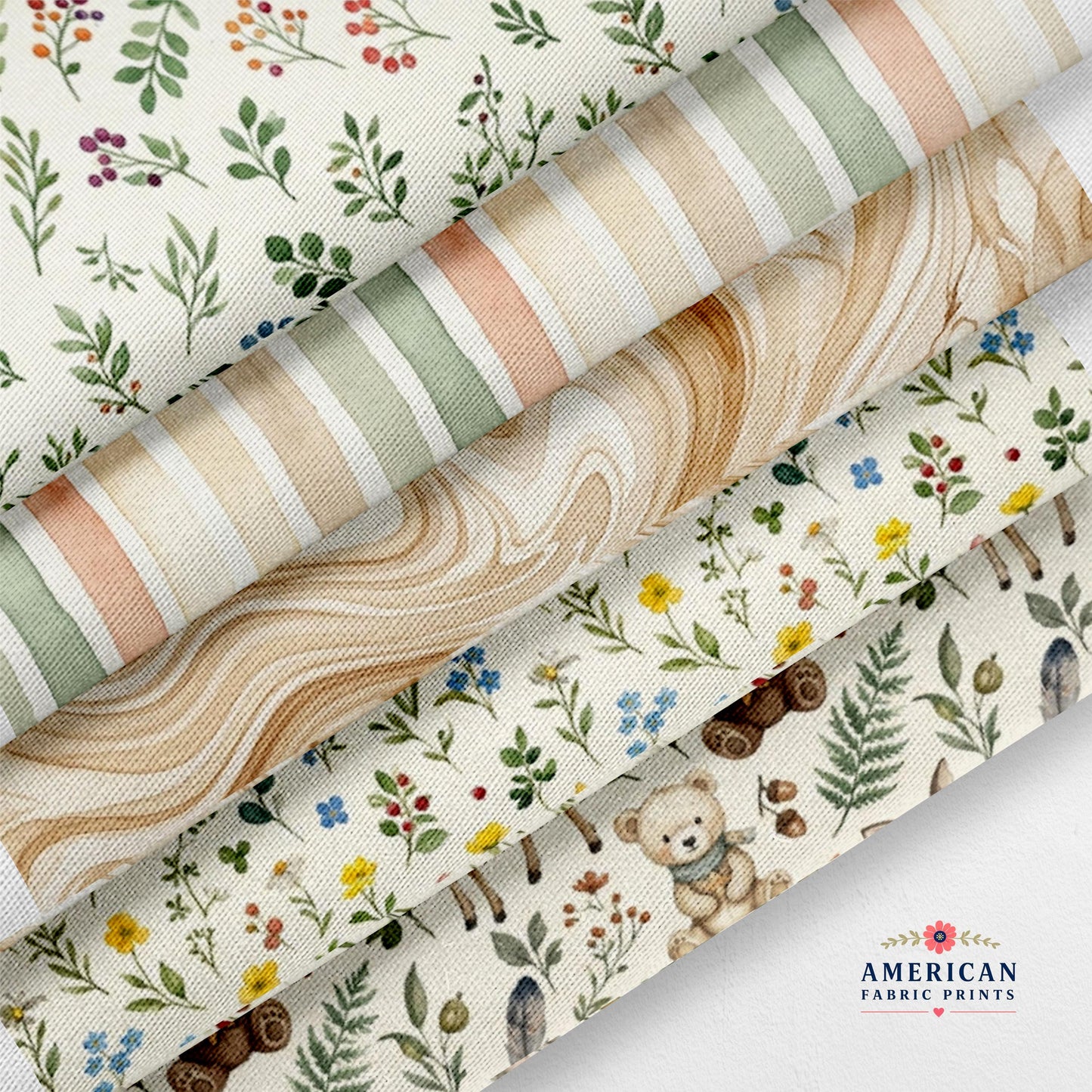 Woodland Girl 5 Fabric Bundle Set - Shop now at American Fabric Prints