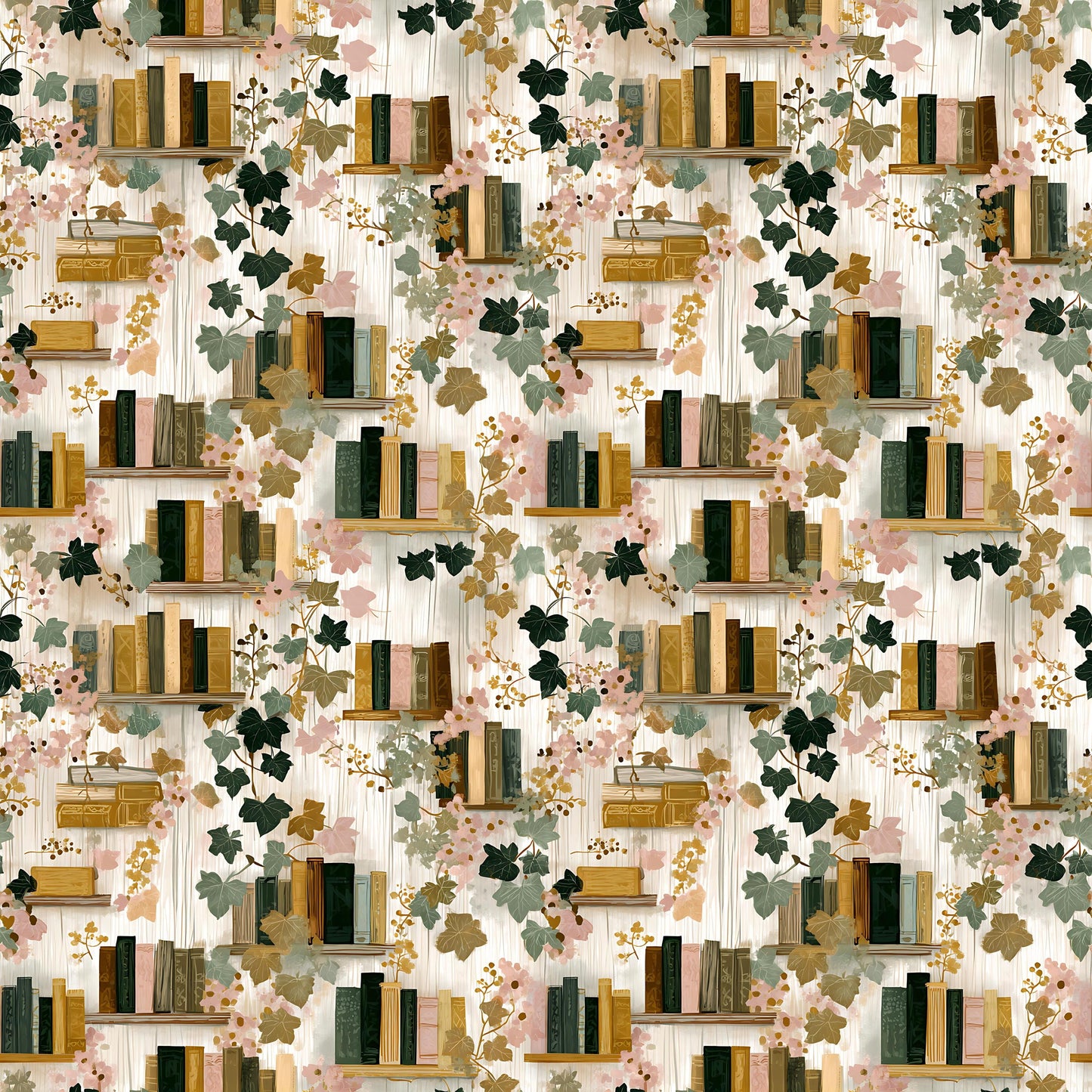 Books and Ivy Fabric - Shop now at American Fabric Prints