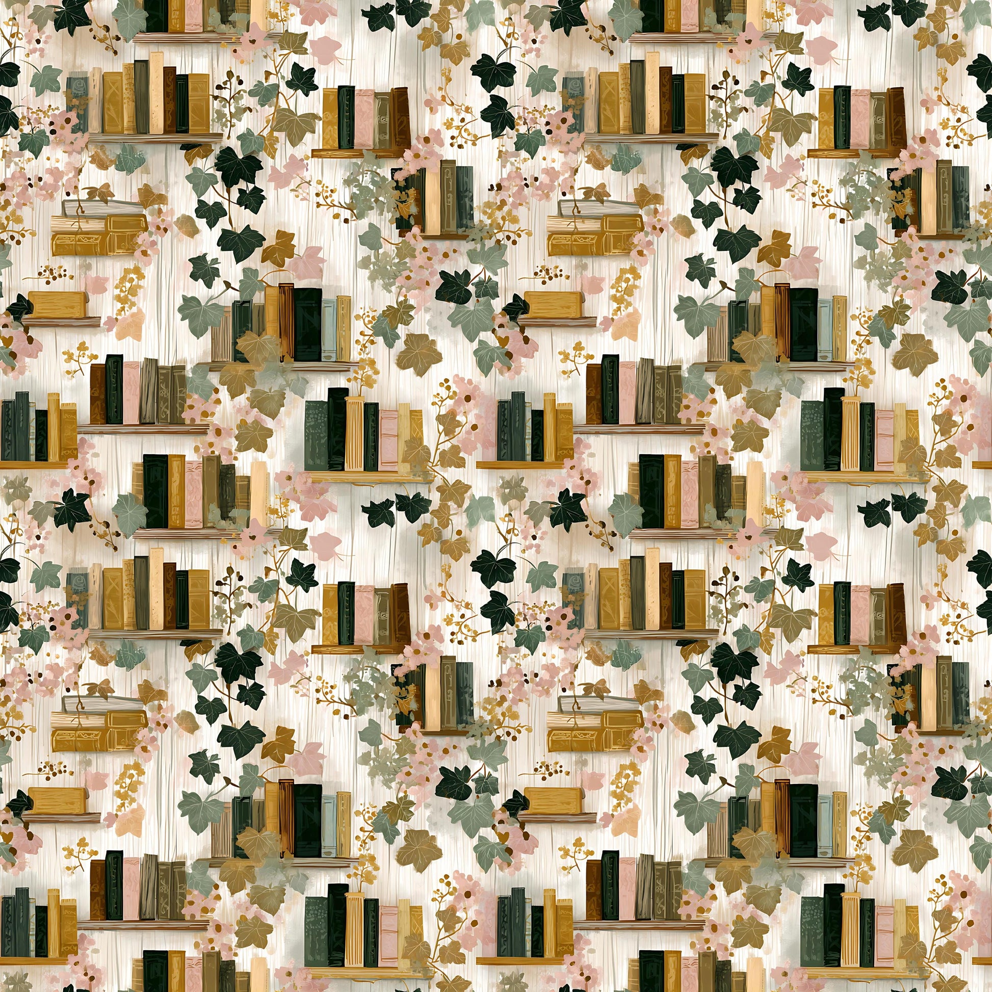 Books and Ivy Fabric - Shop now at American Fabric Prints