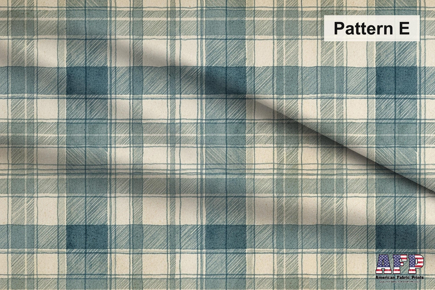 Blue and Beige Plaid 2 Fabric Bundle Set - Shop now at American Fabric Prints