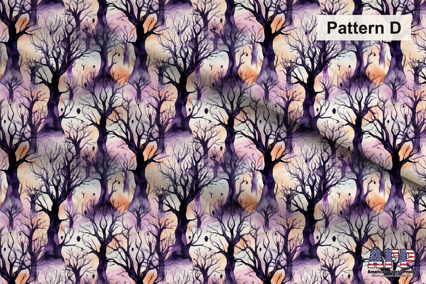 Boho Halloween Fabric Set. Choose Your Spooky Fabrics. Pattern D Shown. Shop now at American Fabric Prints.