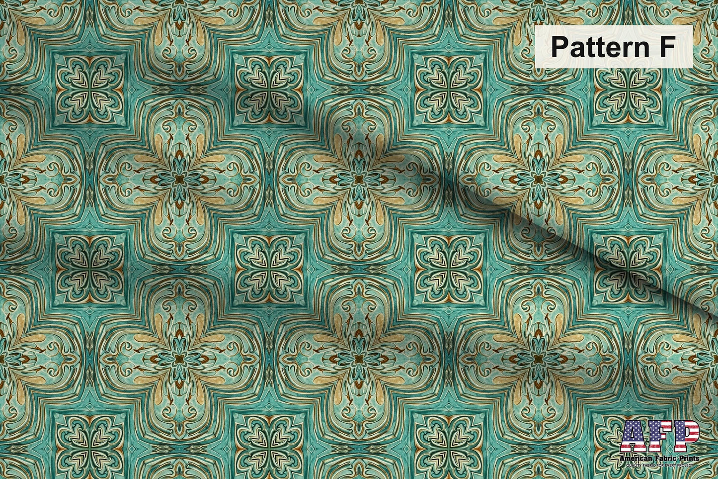 Arabesque Teals 3 Fabric Bundle Set - Shop now at American Fabric Prints