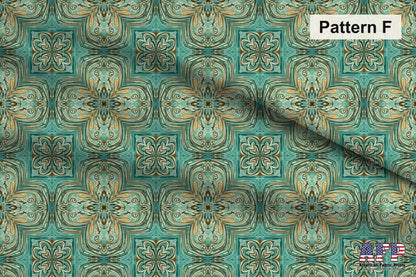 Arabesque Teals 3 Fabric Bundle Set - Shop now at American Fabric Prints
