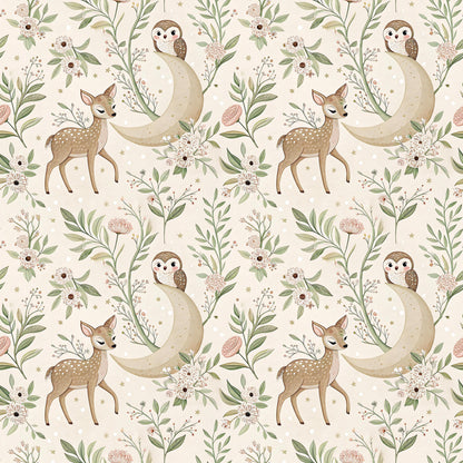 Deer+Owl Fabric - Shop now at American Fabric Prints