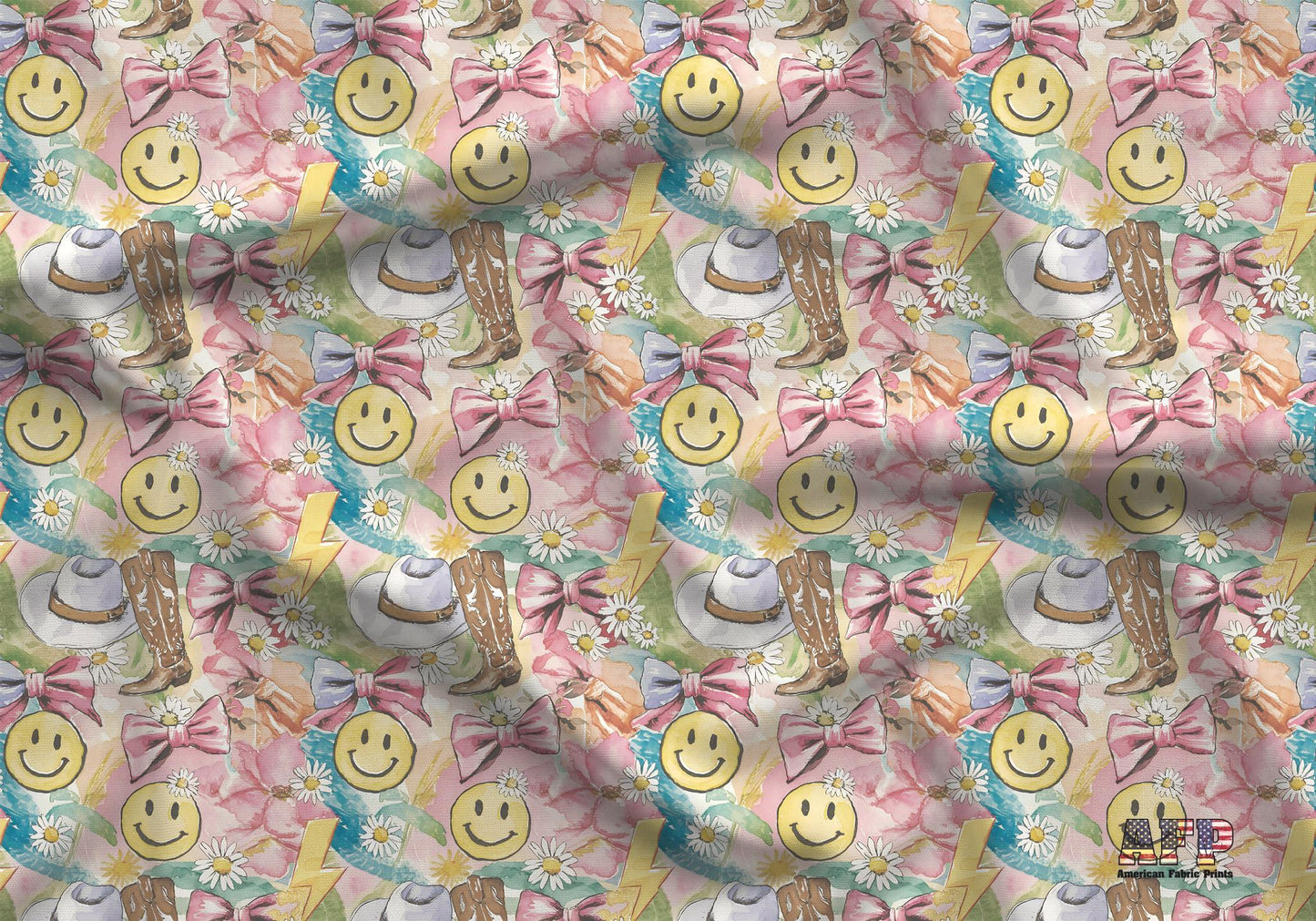 Preppy Groovy Country Fabric - Shop now at American Fabric Prints