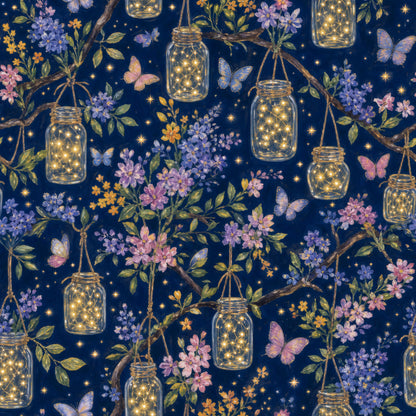 Jar Night Lights Fabric - Shop now at American Fabric Prints