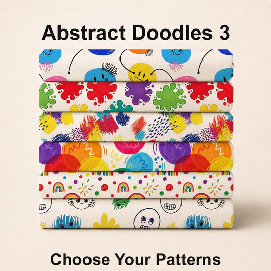 Abstract Doodles 3 Fabric Bundle Set - Shop now at American Fabric Prints