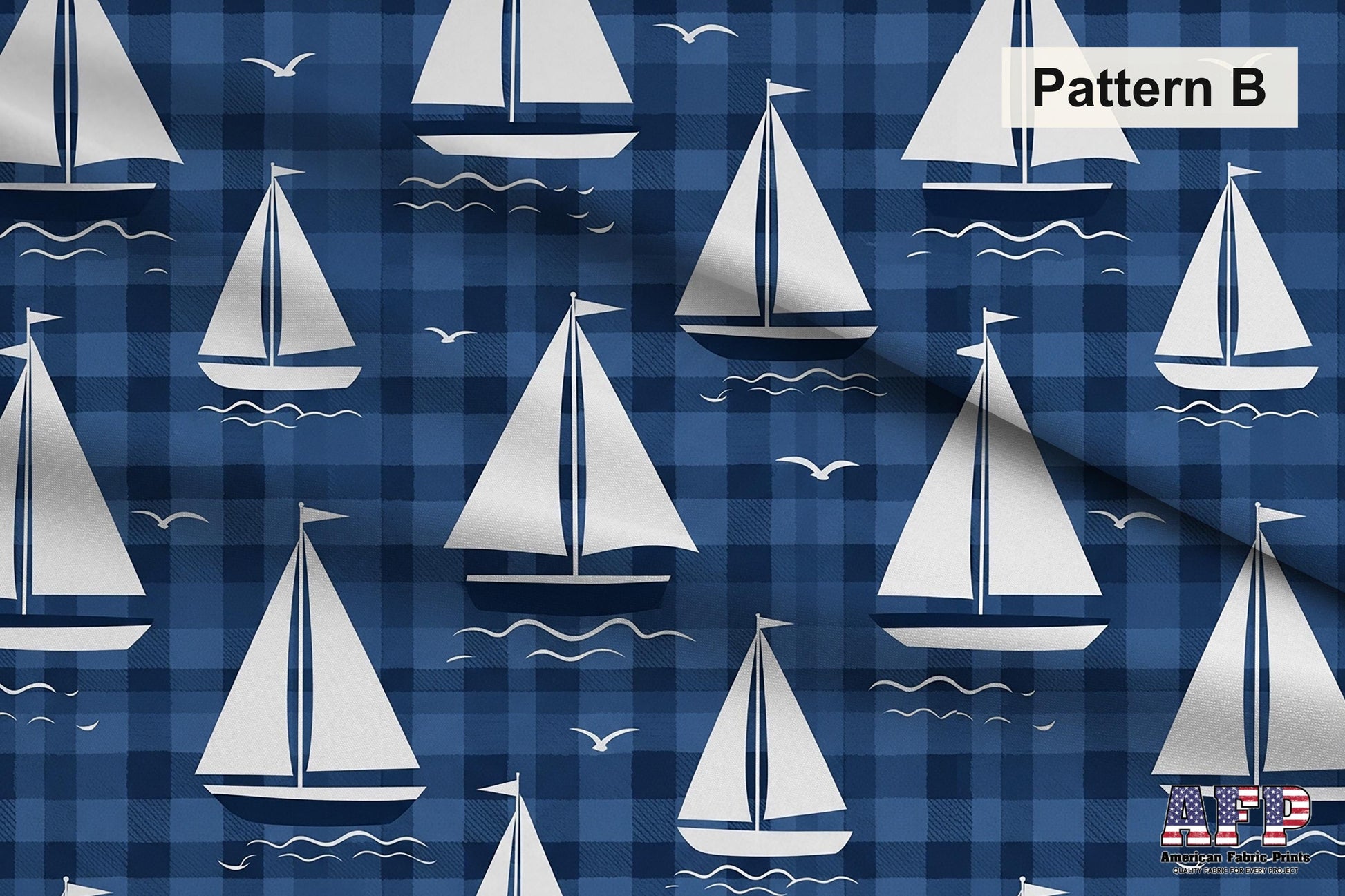 Blue Sailboat 3 Fabric Bundle Set - Shop now at American Fabric Prints