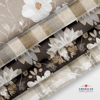 Neutral Boho 2 Fabric Bundle Set - Shop now at American Fabric Prints