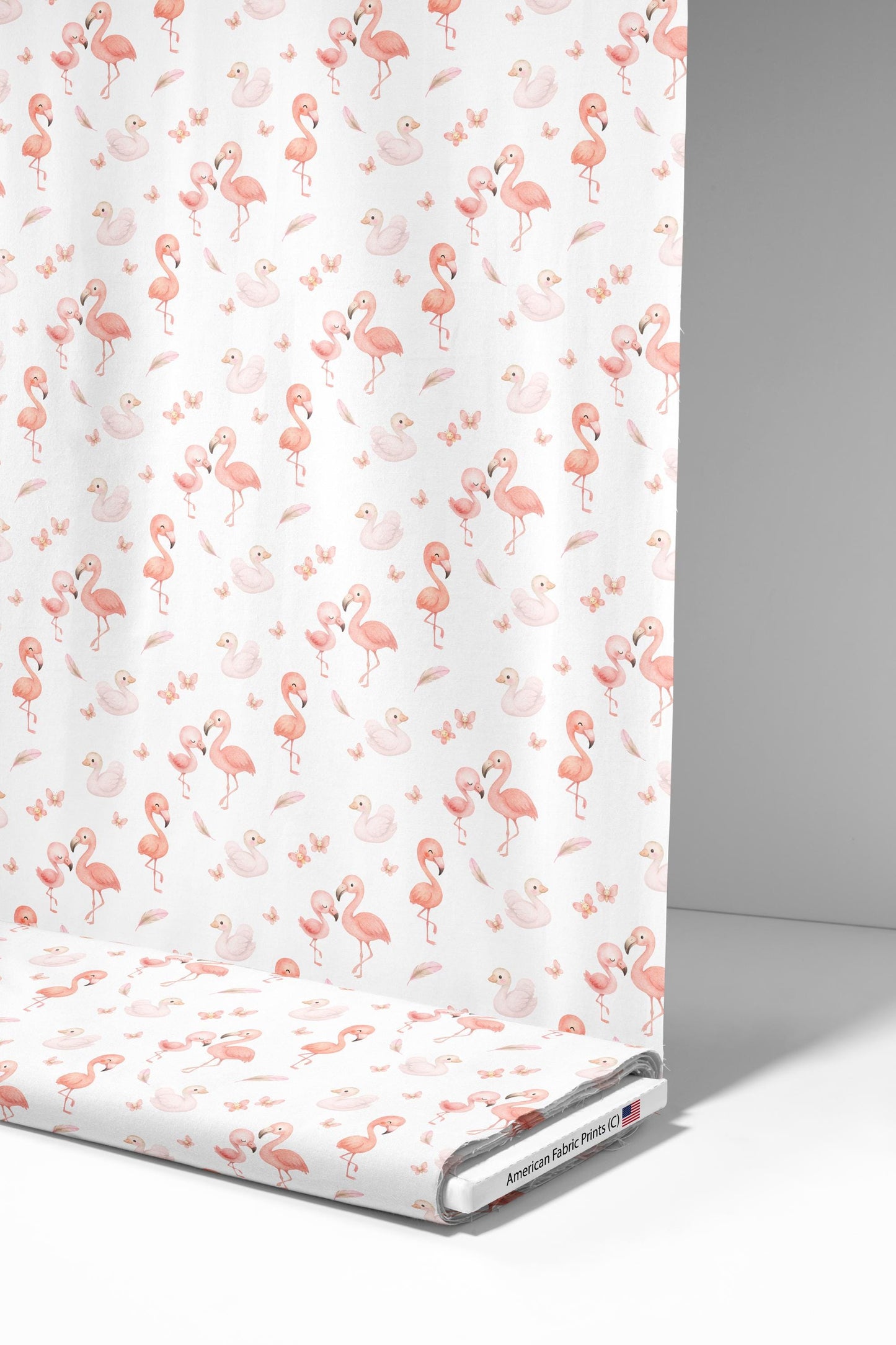 Pink Flamingo Fabric - Shop now at American Fabric Prints