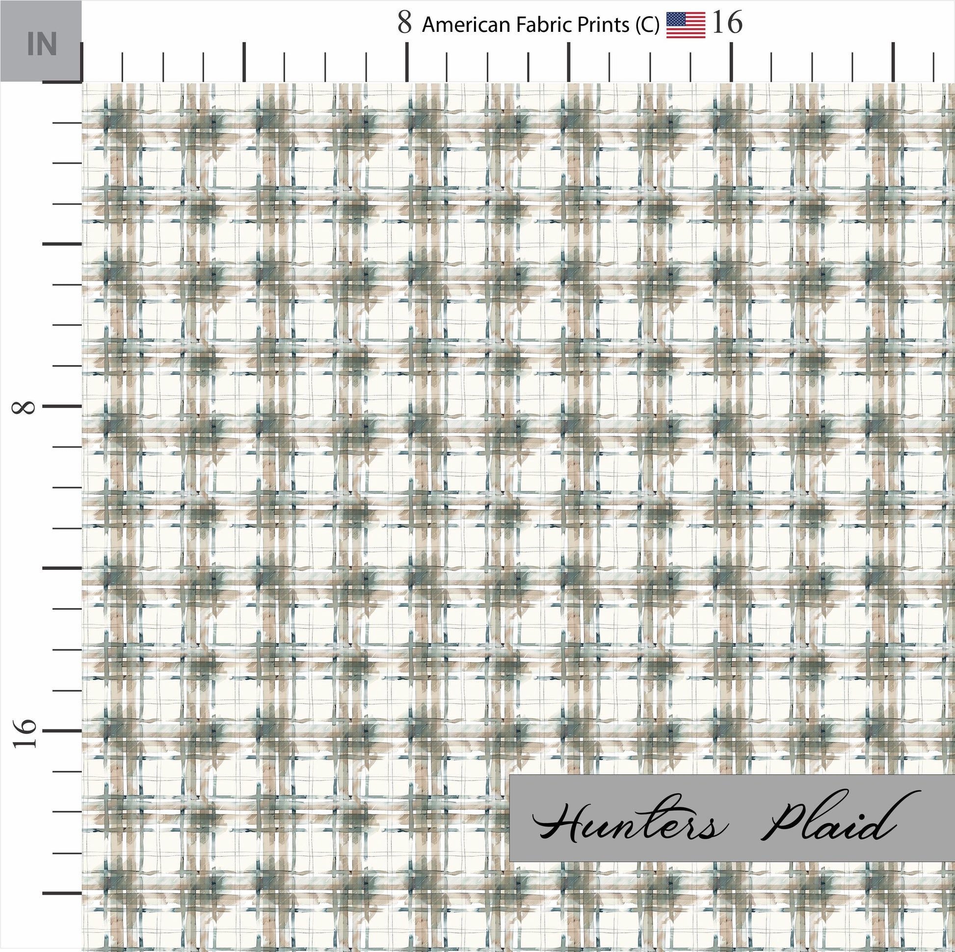 Hunters Plaid on cotton fabric. Shop now at American Fabric Prints.