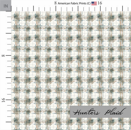 Hunters Plaid on cotton fabric. Shop now at American Fabric Prints.