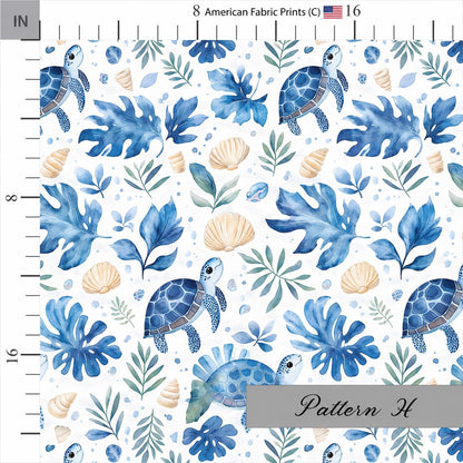 Sea Turtles Cotton Fabric. Shop now at American Fabric Prints.