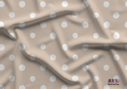 Beige Polka Dot Fabric - Shop now at American Fabric Prints