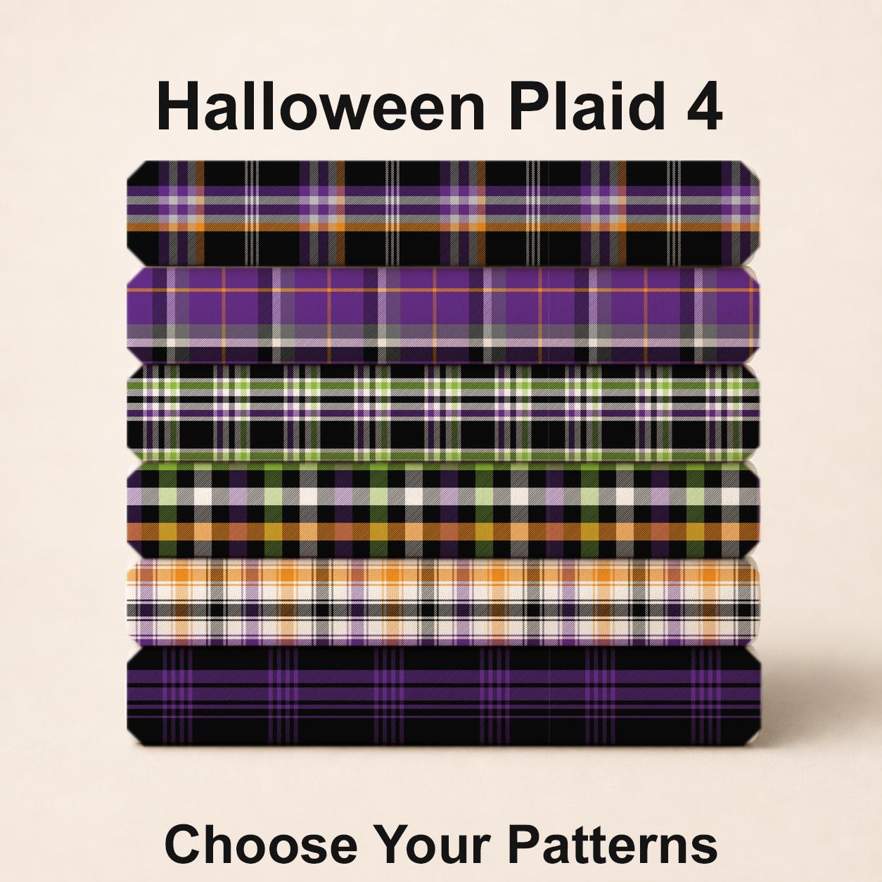 Halloween Plaid 4 Fabric Collection. Choose Your Patterns for your Spooky Plaid creation. Shop now at American Fabric Prints.