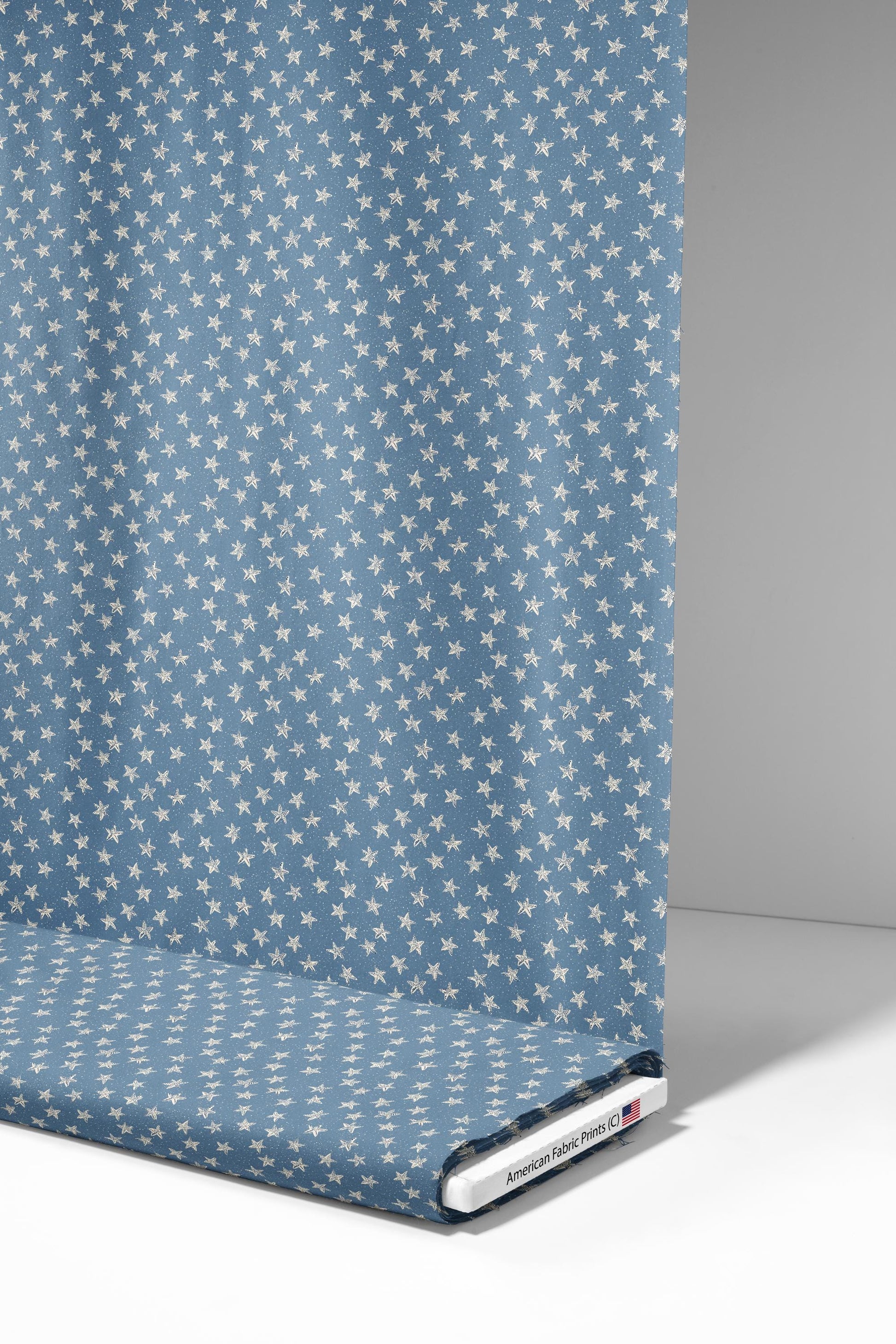 Blue Coastal Cowgirl Starfish Fabric - Shop now at American Fabric Prints