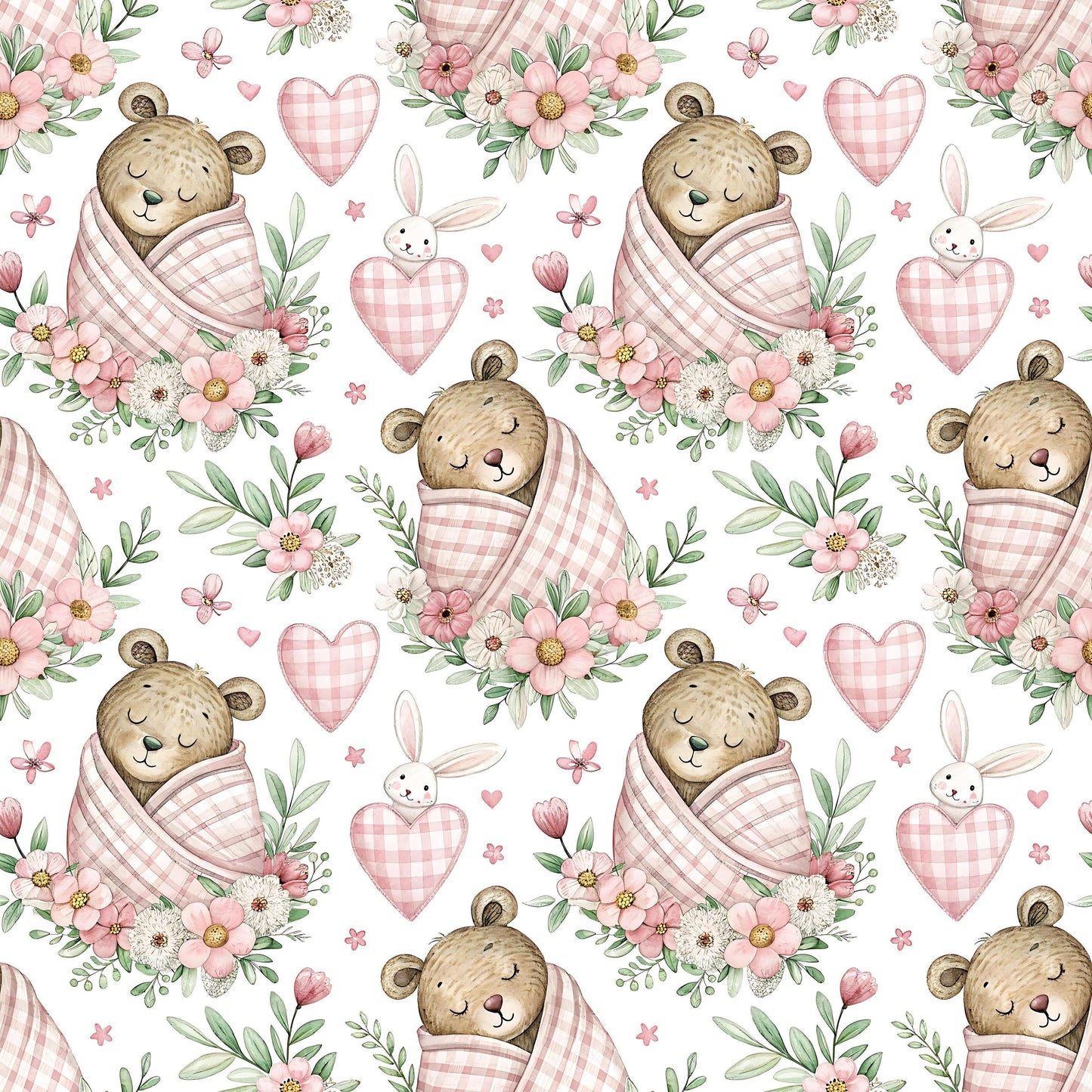 Cuddled Bear Fabric - Shop now at American Fabric Prints