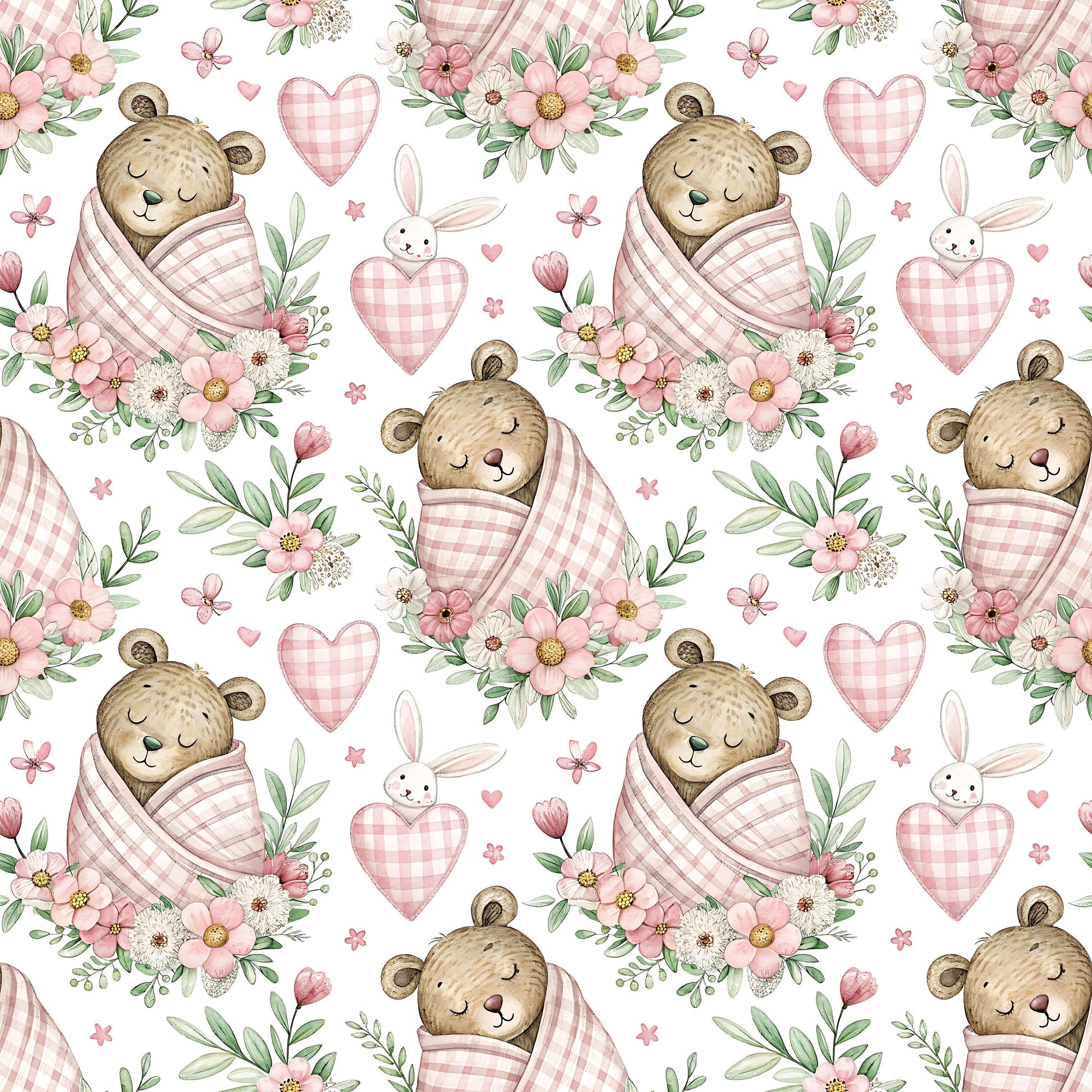 Cuddled Bear Fabric - Shop now at American Fabric Prints