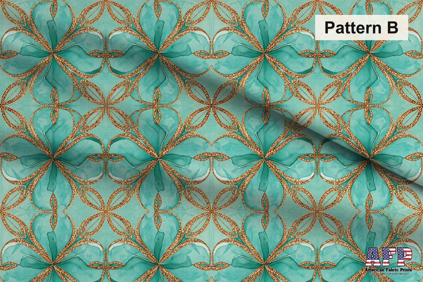 Arabesque Teals 5 Fabric Bundle Set - Shop now at American Fabric Prints