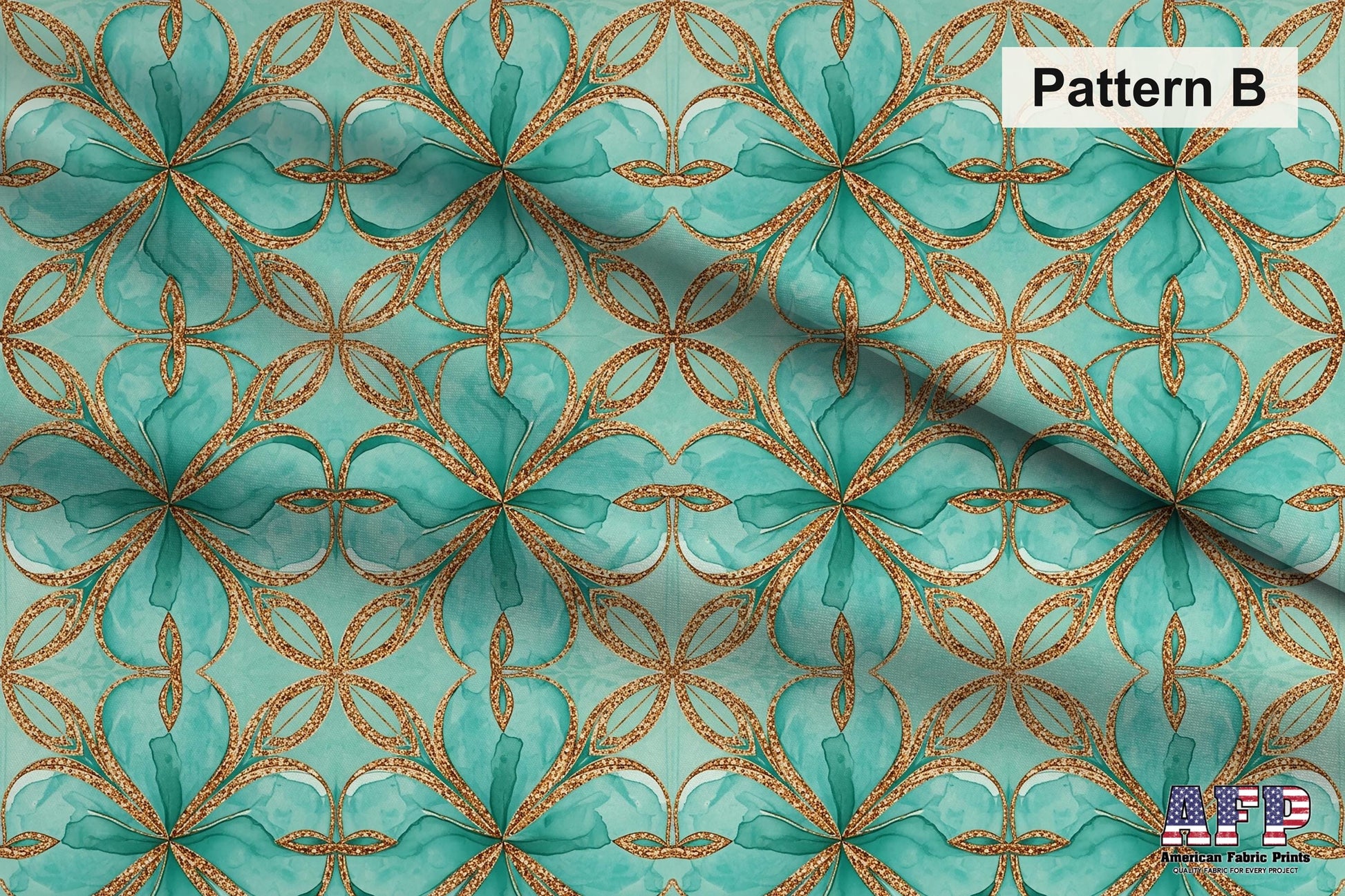 Arabesque Teals 5 Fabric Bundle Set - Shop now at American Fabric Prints