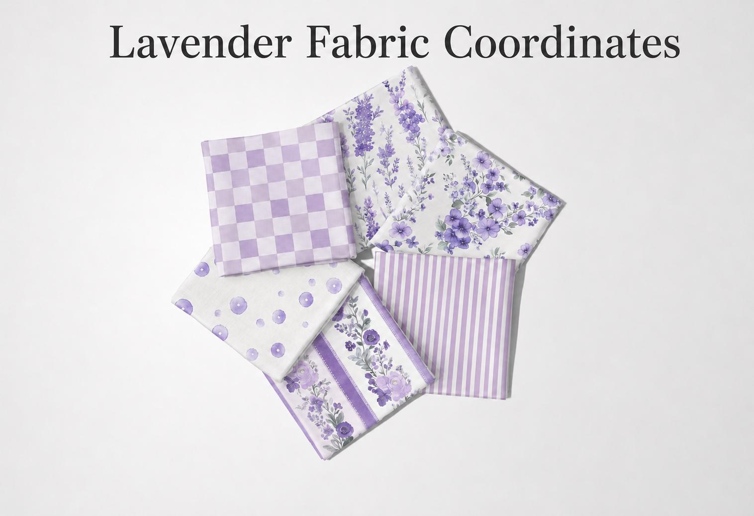 Lavender Themed Purple Fabric. Cotton Quilting Fabric. Shop now at American Fabric Prints.