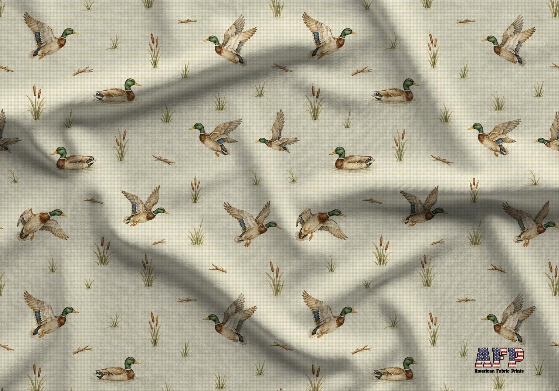 Plaid Mallard Fabric - Shop now at American Fabric Prints